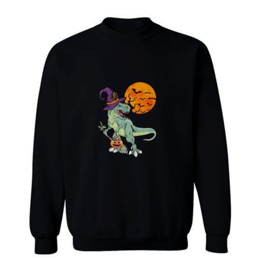 Halloween Witchy Dinosaur T Rex Horror Halloween T Rex Sweatshirt