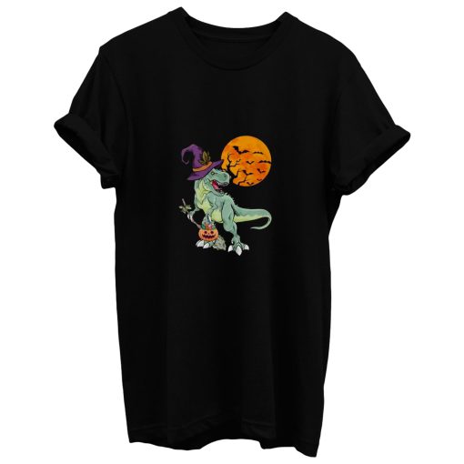 Halloween Witchy Dinosaur T Rex Horror Halloween T Rex T Shirt