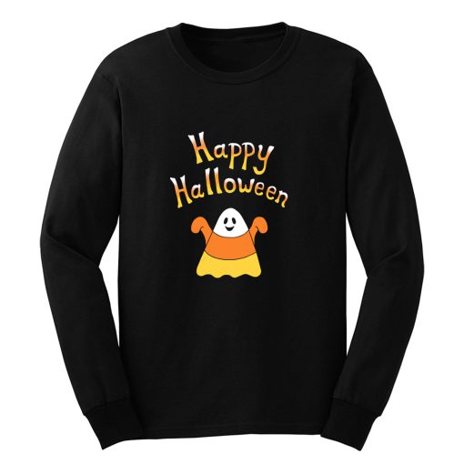 Happy Halloween Candy Corn Ghost Long Sleeve