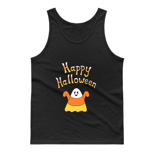 Happy Halloween Candy Corn Ghost Tank Top