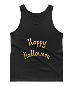Happy Halloween Candy Corn Pattern Tank Top