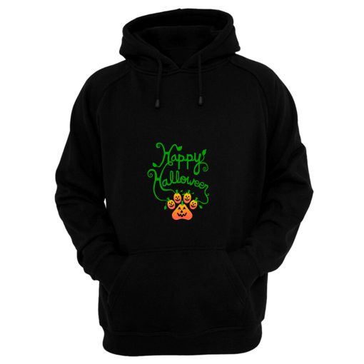 Happy Halloween Pawpkin Print Hoodie