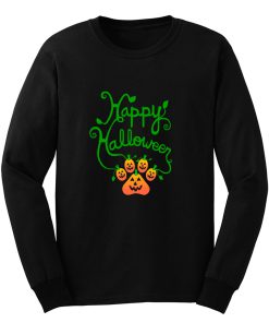 Happy Halloween Pawpkin Print Long Sleeve