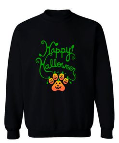 Happy Halloween Pawpkin Print Sweatshirt