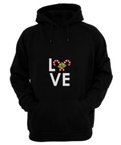 I Love Christmas Candy Cane Ornament Hoodie