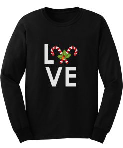 I Love Christmas Candy Cane Ornament Long Sleeve