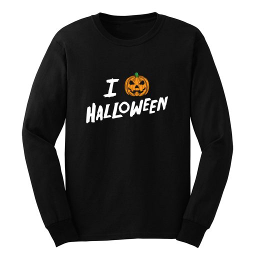 I Love Halloween Jack O Lantern Long Sleeve