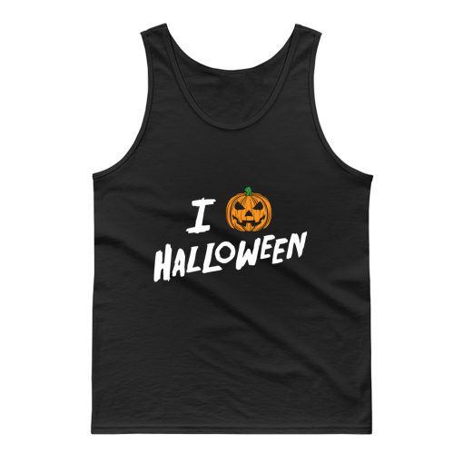 I Love Halloween Jack O Lantern Tank Top