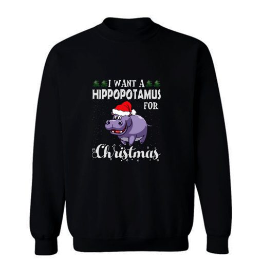 I Want A Hippopotamus For Christmas Shirt Xmas Hippo Sweatshirt