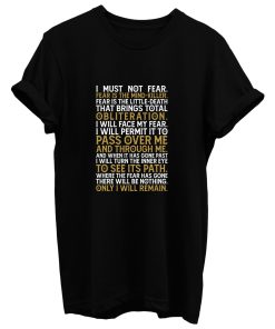 Letany Against Fear T Shirt