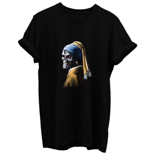 Machine With A Pearl Earring T Shirt