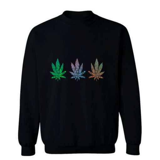 Mandala Cannabis Leaf Pattern Sweatshirt