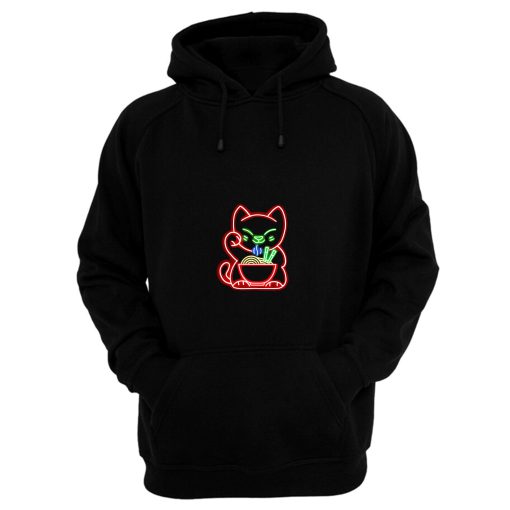 Maneki Neko Ramen Noodle Lucky Cat Hoodie