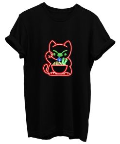 Maneki Neko Ramen Noodle Lucky Cat T Shirt