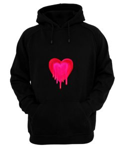 Melting Magenta Painted Heart Hoodie