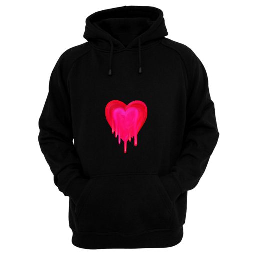 Melting Magenta Painted Heart Hoodie