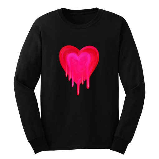 Melting Magenta Painted Heart Long Sleeve