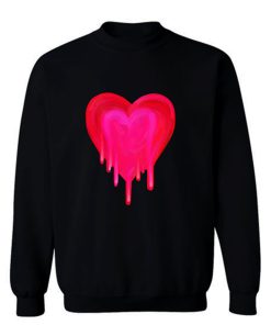 Melting Magenta Painted Heart Sweatshirt