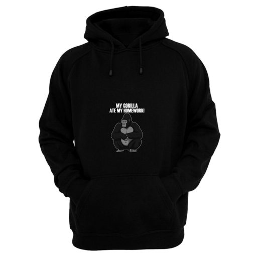 My Gorilla Ate My Homework Ape Back To School Hoodie