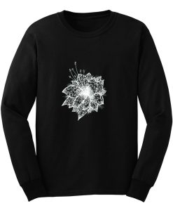 Orchid Lineart White Long Sleeve