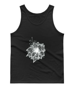 Orchid Lineart White Tank Top