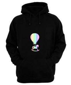 Pastel Rocking Horse Hot Air Balloon Hoodie