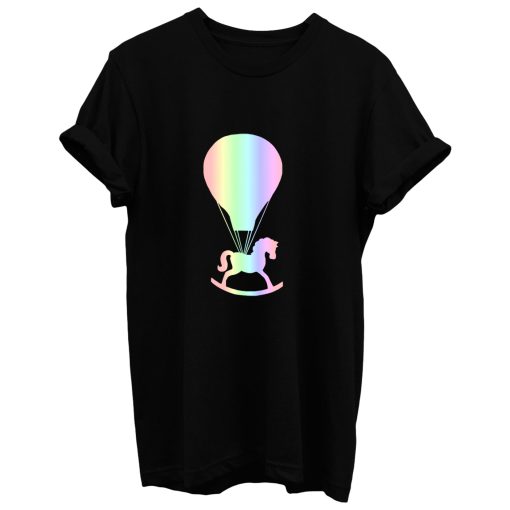 Pastel Rocking Horse Hot Air Balloon T Shirt