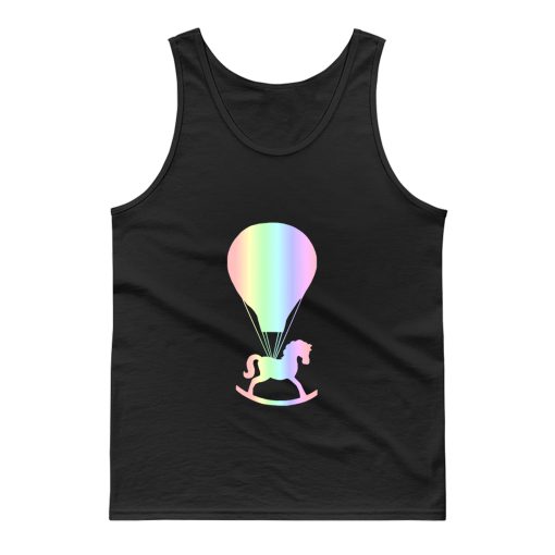 Pastel Rocking Horse Hot Air Balloon Tank Top