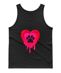 Pawprint Melting In Heart Tank Top