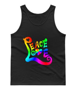 Peace Love Rainbow Quote Tank Top