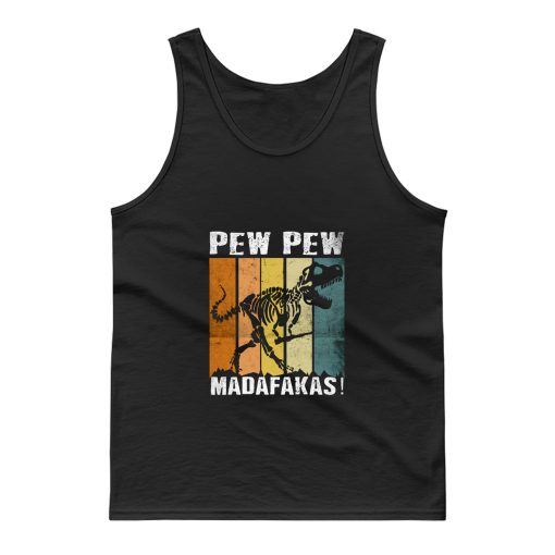 Pew Pew Madafakas Vintage Dinosaurs Tank Top