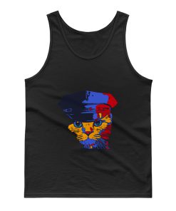 Police Cat Hat Naughty Cat Pop Art Tank Top