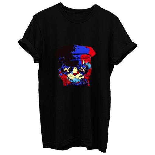 Police Cat Hat T Shirt