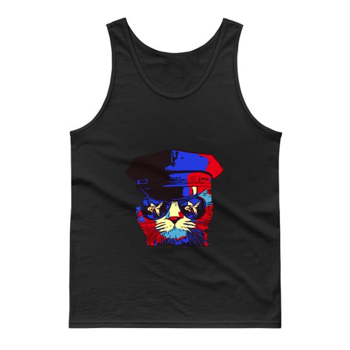 Police Cat Hat Tank Top