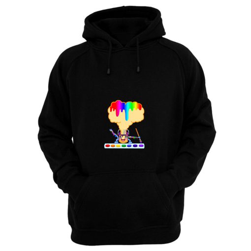 Rainbow Drip Painting Can Hoodie