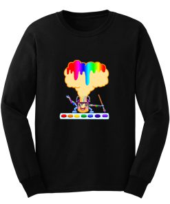 Rainbow Drip Painting Can Long Sleeve