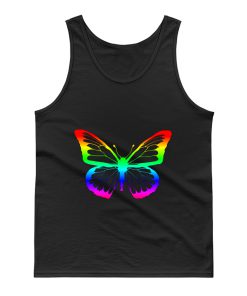 Rainbow Outline Butterfly Tank Top