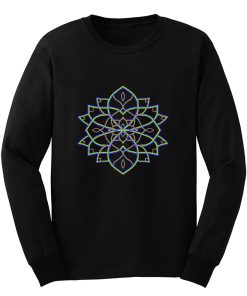 Rainbowdelic Mandala Flower Long Sleeve