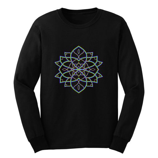 Rainbowdelic Mandala Flower Long Sleeve