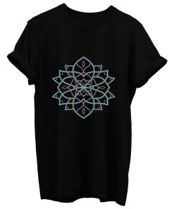 Rainbowdelic Mandala Flower T Shirt