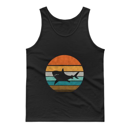 Retro Shark Costume Megalodon Shark Tank Top