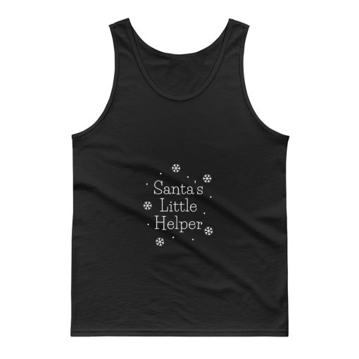 Santas Little Helper Snowflakes Tank Top