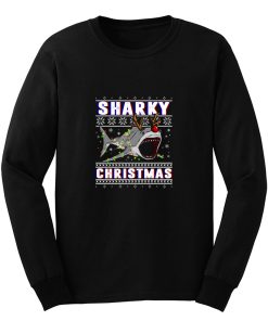 Sharky Christmas Ugly Sweater Gifts Idea Long Sleeve