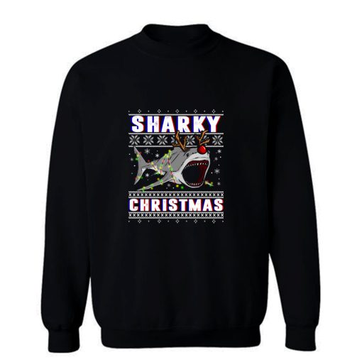 Sharky Christmas Ugly Sweater Gifts Idea Sweatshirt