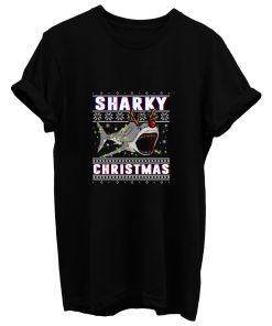 Sharky Christmas Ugly Sweater Gifts Idea T Shirt