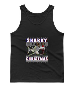 Sharky Christmas Ugly Sweater Gifts Idea Tank Top