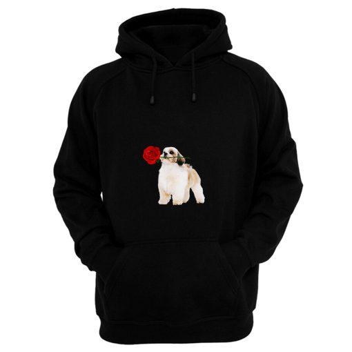 Shihtzu With Rose Flower Hoodie