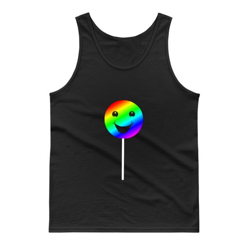 Smiling Rainbow Lollipop Tank Top