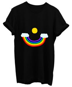 Smiling Rainbow Sky T Shirt
