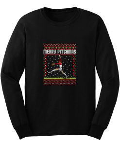 Softball Pitcher Ugly Christmas Long Sleeve